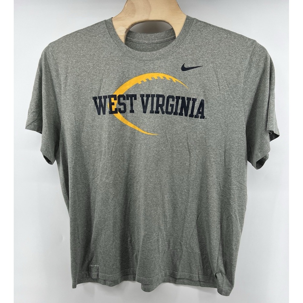 Nike West Virginia University Football T Shirt 3XL XXXL Athletic Fit Dri Fit